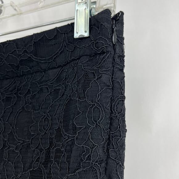 Express (2) 30x29 Regular Columnist Black Floral Lace Skinny Pants Low Rise - Picture 6 of 8